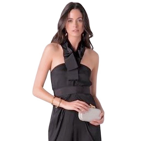 Elie Tahari black Silk Danielle Jumpsuit